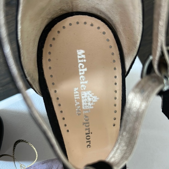 Miu Miu Black and White Strappy Heels - Picture 2 of 4